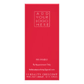 レッドポピースパサロンビューティシアンメニュー価格表 ラックカード (裏面)