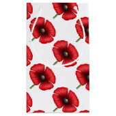 レッドポピースパターンスモールフローラ抱き枕 スモールペーパーバッグ (裏面)