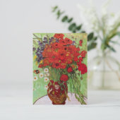 レッドポピーズアンドデイジーズバイビンセントヴァンゴッホ ポストカード (スタンド正面)