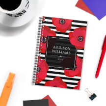 レッドポピーズシック白黒ストライプズ