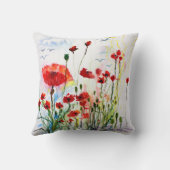 レッドポピーズファンタジーウォーターカラージネット クッション (裏面)