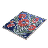 レッドポピーズポピーフラワーアールデコ新しいフォークアート タイル (側面)