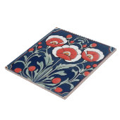 レッドポピーズポピーフラワーアールヌーボーデコフォークアート タイル (側面)