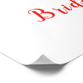 レッドポピーズメイソンジャールブライダルシャワー歓迎 ポスター (角)