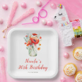 レッドポピーズメイソンジャー誕生日 ペーパープレート (パーティー)