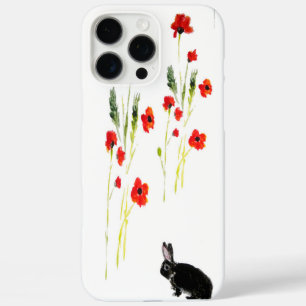 レッドポピーバニーラビット自然 iPhone 16 PRO MAXケース