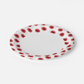 レッドポピーパターンビュッフェパーティー紙プレート ペーパープレート (アングル)