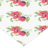 レッドポピーフローラアート ショートテーブルランナー (コーナー)