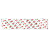 レッドポピーフローラアート ショートテーブルランナー (横)