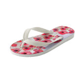 レッドポピーフローラウォーターカラービーチトンズ キッズビーチサンダル (アングル)