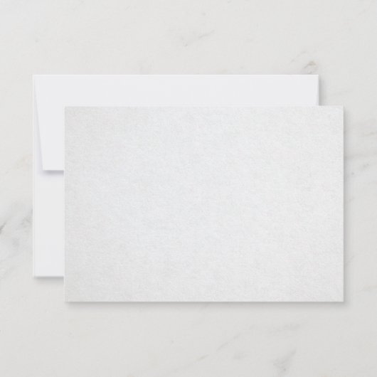 レッドポピーフローラ水彩結婚式RSVP 出欠カード (裏面)