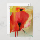レッドポピーモダンズフローラ ポストカード (正面/裏面)