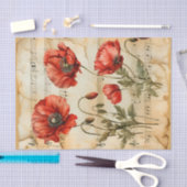 レッドポピーヴィンテージスタイル音楽シートephemera 薄葉紙 (クラフト)