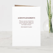 レッドポピーヴィンテージ葬儀プログラム プログラム (裏面)