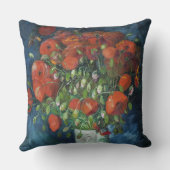 レッドポピー付き花瓶ビンセント・ファンゴッホ クッション (裏面)