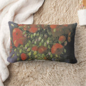 レッドポピー付き花瓶ビンセント・ファンゴッホ ランバークッション (ブランケット)