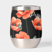 レッドポピー名フローラ熱ワインタンブラー (背面)