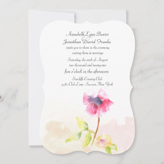 レッドポピー招待状 招待状 (正面)