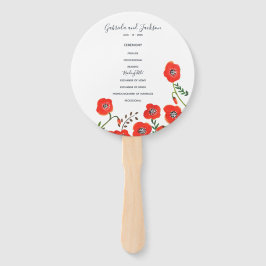 レッドポピー春の結婚式ハンドファン ハンドファン