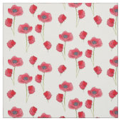 レッドポピー水彩野草植物芸術 ファブリック (見本)