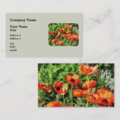 レッドポピー畑 名刺 (正面/裏面)