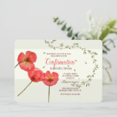 レッドポピー確認招待状 招待状 (スタンド正面)