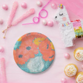 レッドポピー紙プレート ペーパープレート (パーティー)