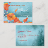 レッドポピー素朴ターコイズスパ 名刺 (正面/裏面)