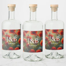 レッドポピー結婚ズフローラパーソナライズされた