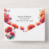 レッドポピー結婚ズフローラ オールインワン招待状 (裏面)