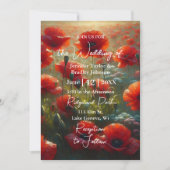 レッドポピー結婚ズフローラ 招待状 (正面)