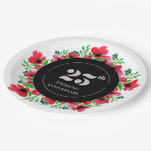 レッドポピー結婚ズ25周年 ペーパープレート (アングル)