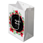 レッドポピー結婚ズ25周年 ミディアムペーパーバッグ (正面アングル)