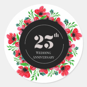 レッドポピー結婚ズ25周年 ラウンドシール
