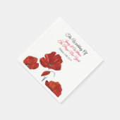レッドポピー結婚ズ スタンダードカクテルナプキン (角)