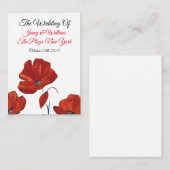 レッドポピー結婚ズ ノートカード (正面/裏面)