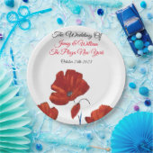 レッドポピー結婚ズ ペーパープレート (パーティー)