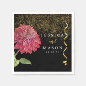 レッドポピー結婚フラワーズカクテルナプキン スタンダードカクテルナプキン (正面)