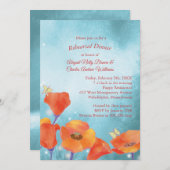 レッドポピー結婚フローラのリハーサル 招待状 (正面/裏面)