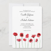 レッドポピー結婚式招待状 招待状 (正面)