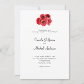 レッドポピー結婚式招待状 招待状 (正面)