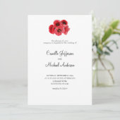 レッドポピー結婚式招待状 招待状 (スタンド正面)