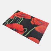 レッドポピー絵画ズ ドアマット (アングル)