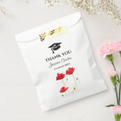 レッドポピー花フローラ卒業ありがとう フェイバーバッグ (封をした状態)