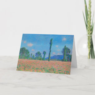 レッドポピー青空byモネ – Poppy Field カード
