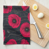 レッドポピー キッチンタオル (四つ折り)