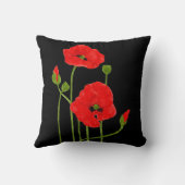 レッドポピー クッション (裏面)