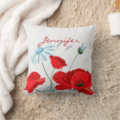 レッドポピー クッション (ブランケット)