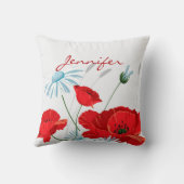 レッドポピー クッション (裏面)