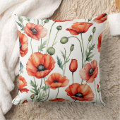 レッドポピー クッション (ブランケット)